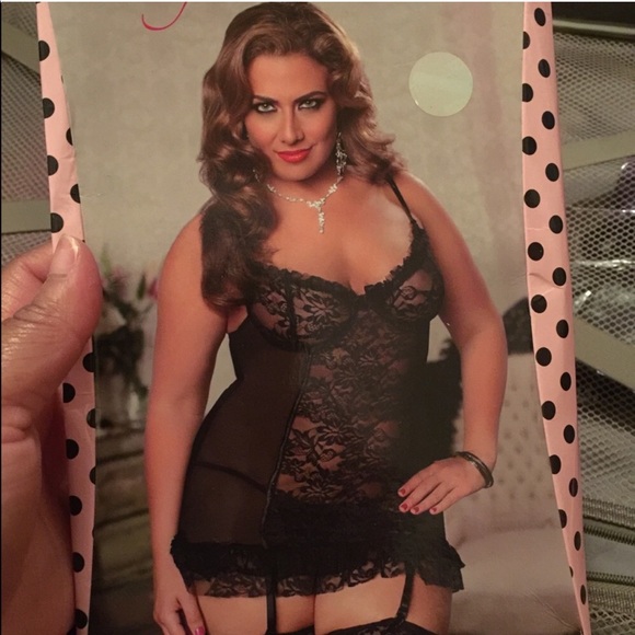 Black Lace Chemise - Picture 2 of 2